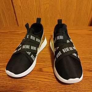 Bebe Girls Black/ Gold Tennis Shoes